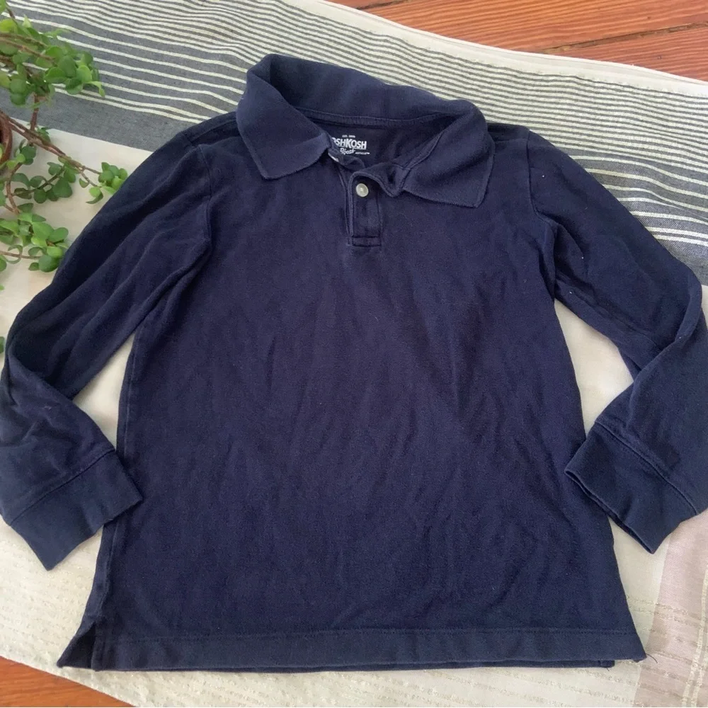 OshKosh B’gosh Long Sleeve Polo Shirts- Lot of 2